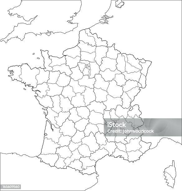 French Regional Mapline Version Stock Illustration - Download Image Now - Map, France, Alsace