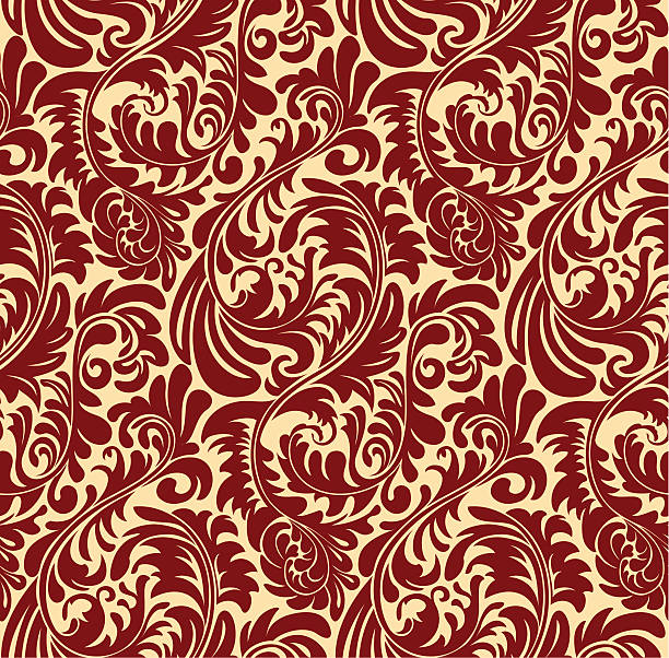 illustrations, cliparts, dessins animés et icônes de sans couture élégant motif oriental - wallpaper pattern silk pattern rococo style