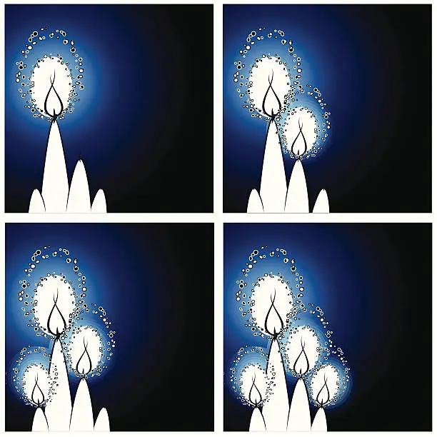 Vector illustration of Advent candles