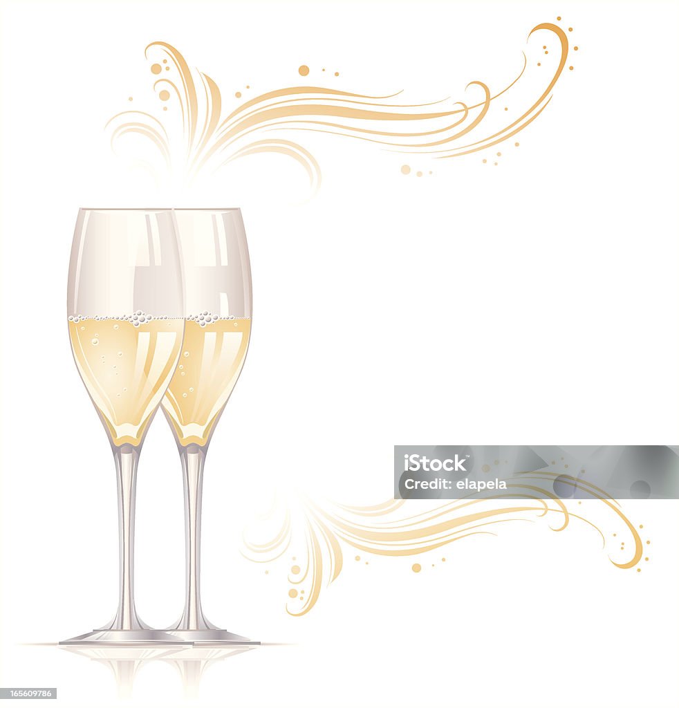 Champagne - arte vettoriale royalty-free di Bicchiere