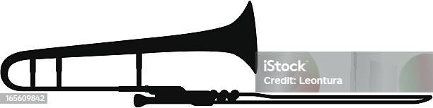 Тромбон — стоковая векторная графика и другие изображения на тему Изолированный предмет - Изолированный предмет, Контур, Тромбон
