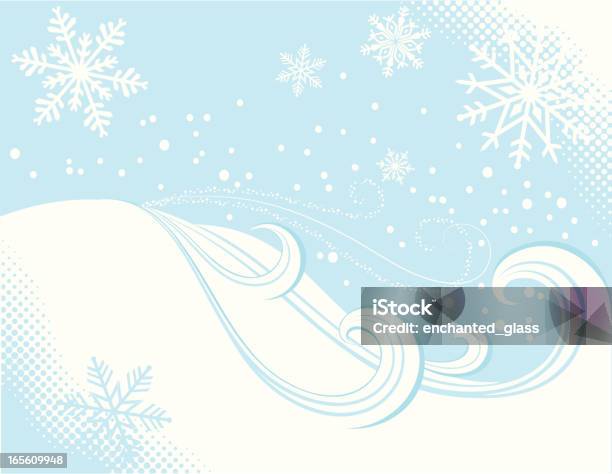 Winter Wonderland Stock Illustration - Download Image Now - Backgrounds, Blizzard, Blowing