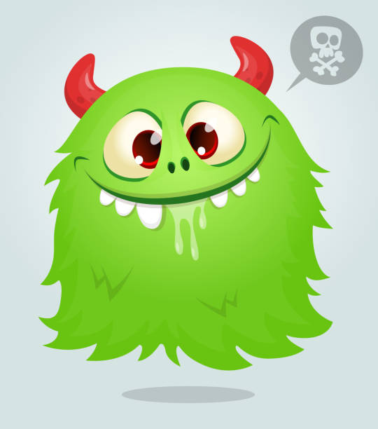 Funny cartoon flying monster. Halloween vector illustration. Great for package or party decoration Funny cartoon flying monster. Halloween vector illustration. Great for package or party decoration. yeti cartoons stock illustrations