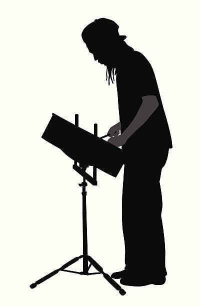 Steel Drum Vector Silhouette A-Digit steel drum stock illustrations