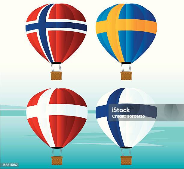 Balon Ikona Flagi Narodowej - Stockowe grafiki wektorowe i więcej obrazów Balon na ogrzane powietrze - Balon na ogrzane powietrze, Biznes, Europa - Lokalizacja geograficzna