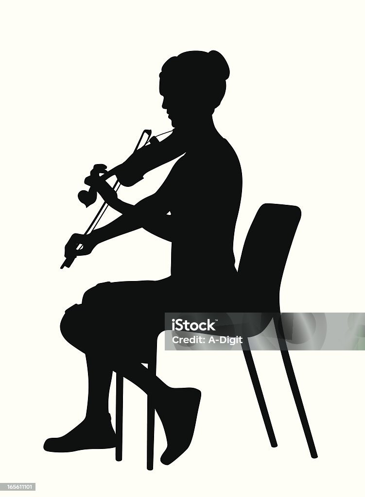 ViolinPractice - arte vettoriale royalty-free di Violinista