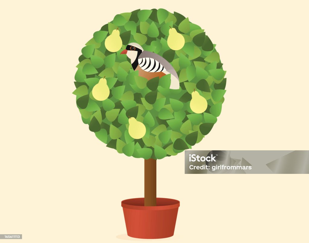 Partridge in a Pear Tree - arte vectorial de El primer día de Navidades libre de derechos