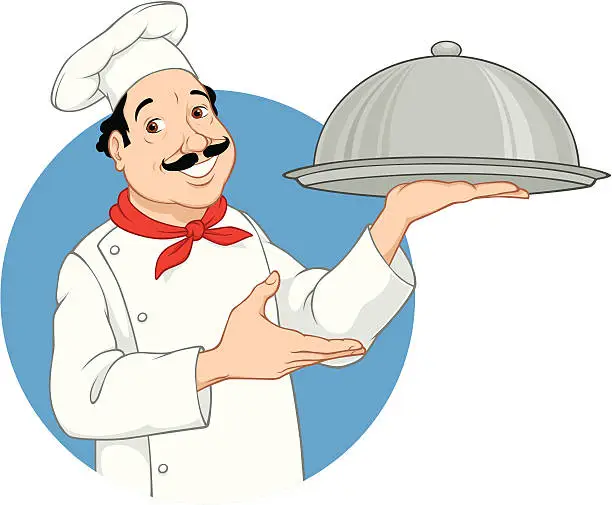 Vector illustration of The Cook