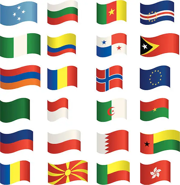 Vector illustration of World Flags Several