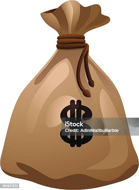 Ilustración de Big Bolsa De Dinero y más Vectores Libres de Derechos de Abundancia - Abundancia, Actividades bancarias, Ahorros