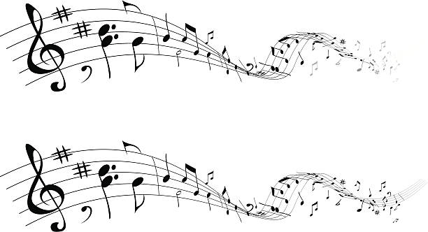 musik, die - musikalisches symbol stock-grafiken, -clipart, -cartoons und -symbole