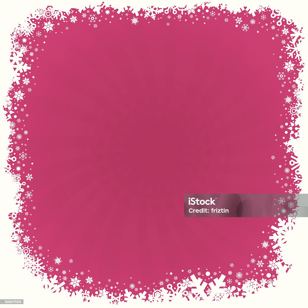 Quadro de neve fundo de magenta - Vetor de Branco royalty-free