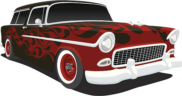 будвайзер nomad 1955 - chevrolet stock illustrations