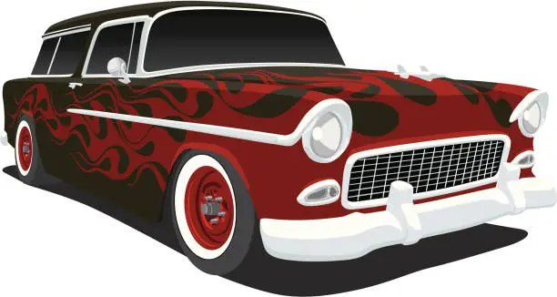 Vector illustration of Chevrolet Nomad 1955