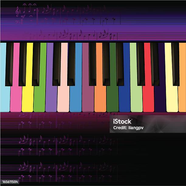 Ilustración de Tecla De Piano y más Vectores Libres de Derechos de Efecto fotográfico - Efecto fotográfico, Hoja de Partitura, Ilustración