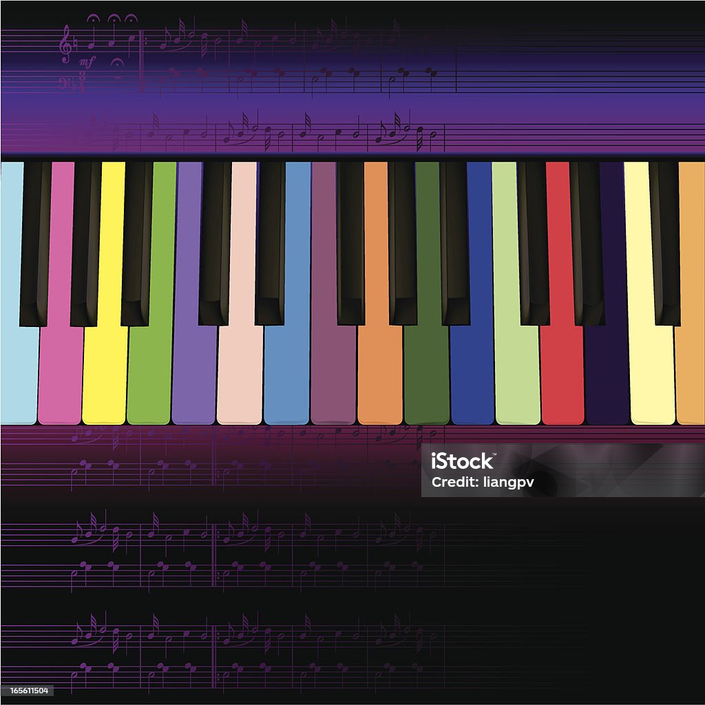 Clavier de Piano - clipart vectoriel de Effet photographique libre de droits