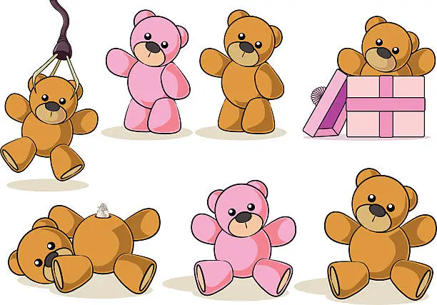 Vector illustration of Teddy Bear Collection