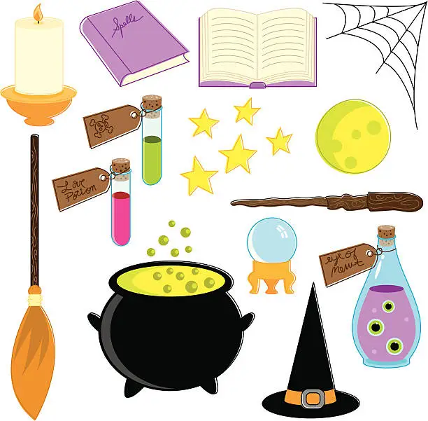 Vector illustration of Magical Supplies