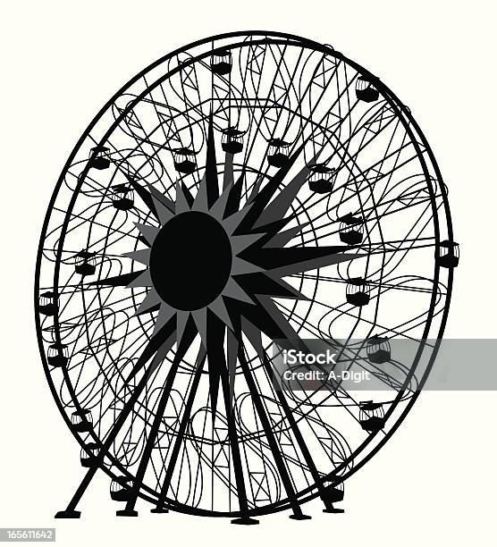 Ferriswheel - Immagini vettoriali stock e altre immagini di Contorno - Forma - Contorno - Forma, Divertirsi, Eccitazione
