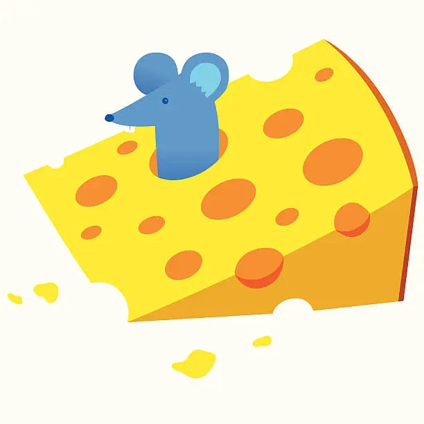Vector illustration of Cheese Mouse