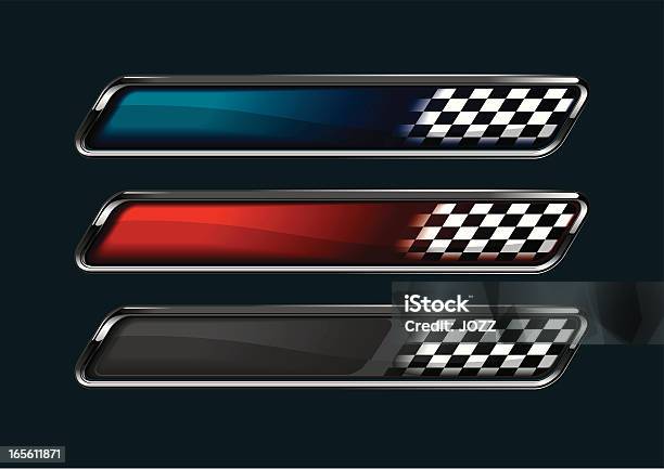 Racing Banner Metallizzata - Immagini vettoriali stock e altre immagini di Argentato - Argentato, Argento, Bandiera