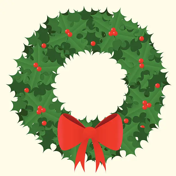 Vector illustration of Christmas Wreath