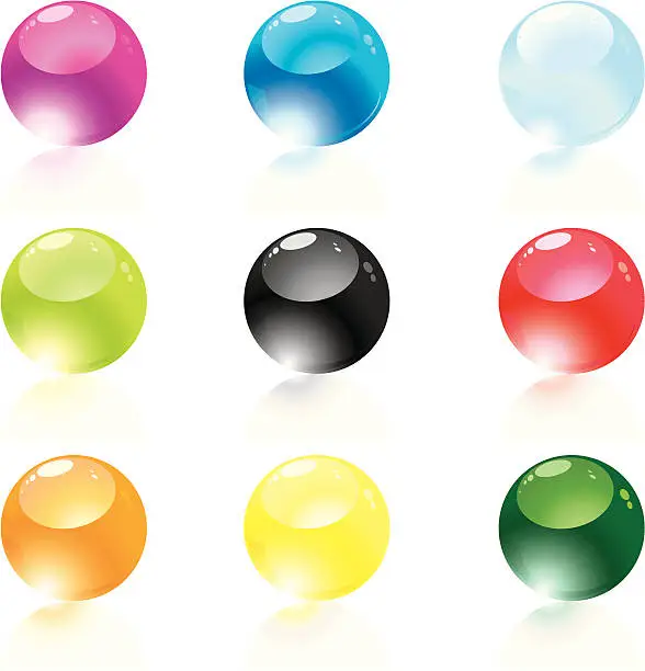 Vector illustration of Shiny Balls