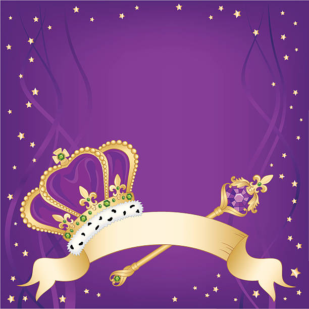 Mardi Gras Kings corona Banner - illustrazione arte vettoriale