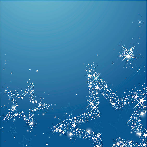 Starry Night (with copy space) vector art illustration