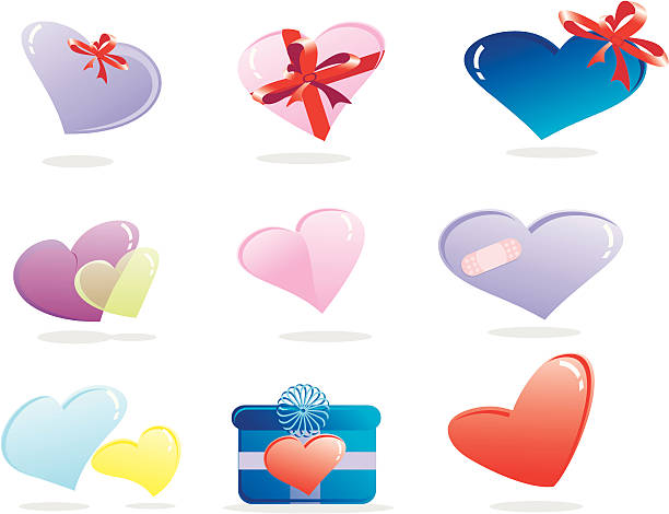 Icon heart vector art illustration