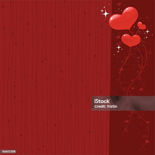 Fundo Vermelho Para Namorados - Arte vetorial de stock e mais imagens de Amor - Amor, Arte Linear, Balão - Enfeite