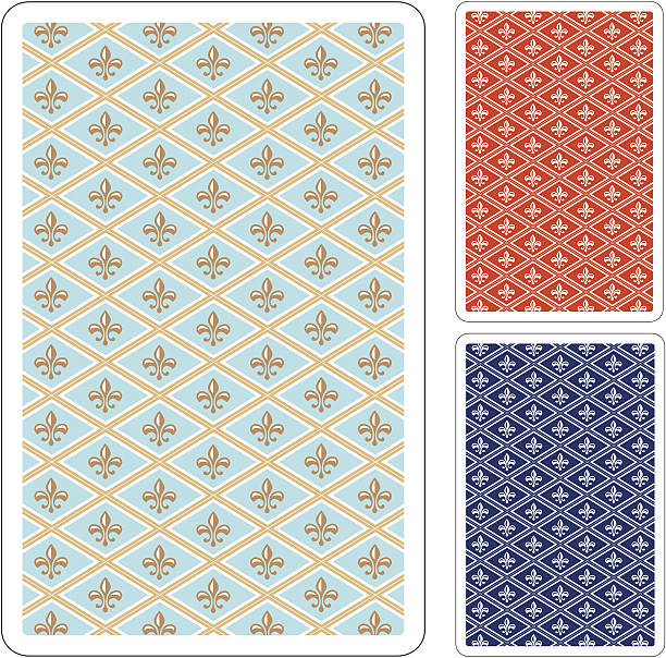 spielkarte rücken - cards rear view vector pattern stock-grafiken, -clipart, -cartoons und -symbole