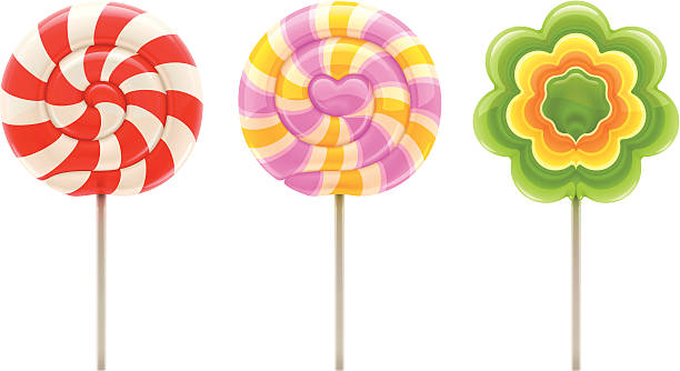 Lollipop Vector illustration of classic lollipop. lolipop stock illustrations