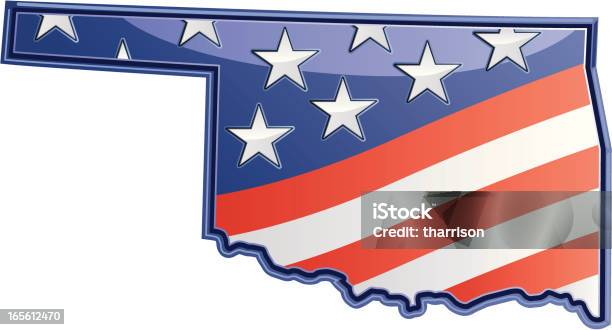 Oklahoma Patriótica - Arte vetorial de stock e mais imagens de Oklahoma - Oklahoma, Bandeira dos Estados Unidos da América, Bandeira