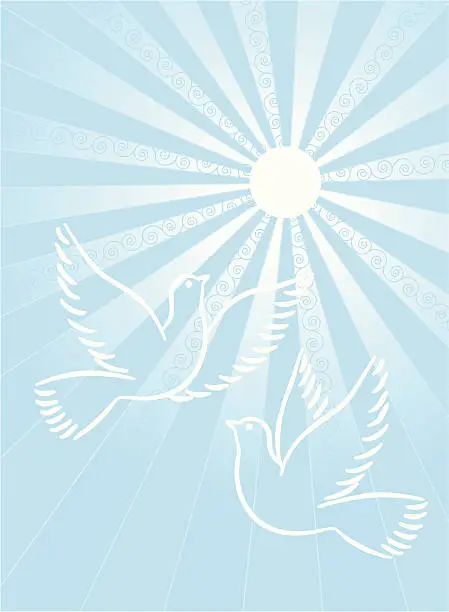 Vector illustration of Doves.