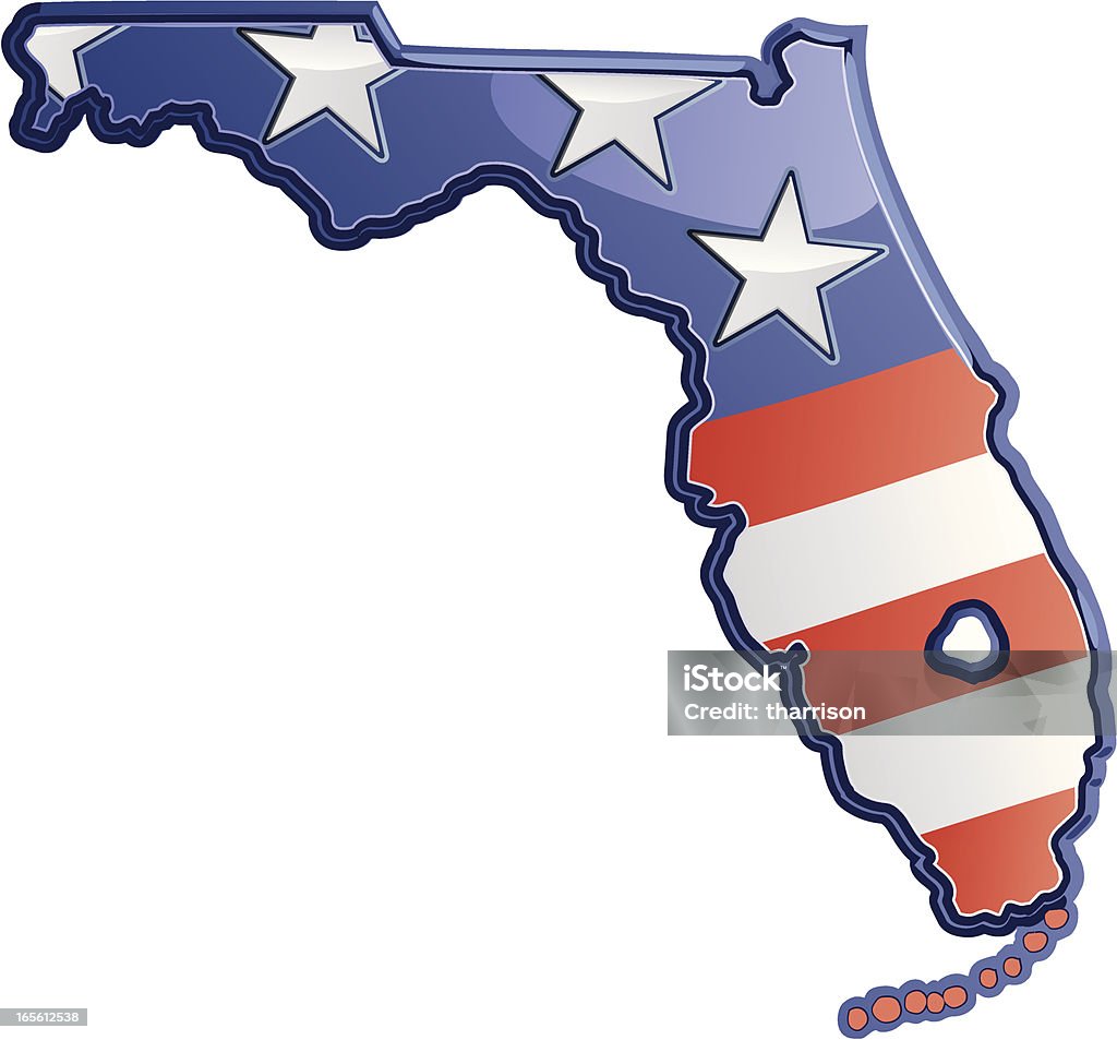 Patriotique en Floride - clipart vectoriel de Carte libre de droits