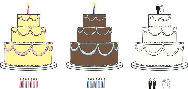 Vector illustration of Cakes