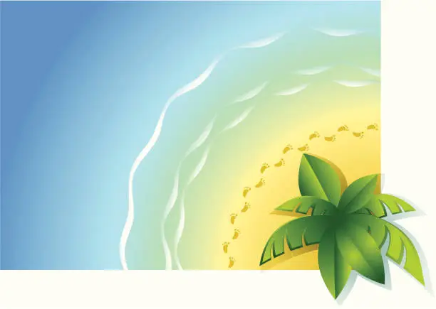 Vector illustration of Tropical view