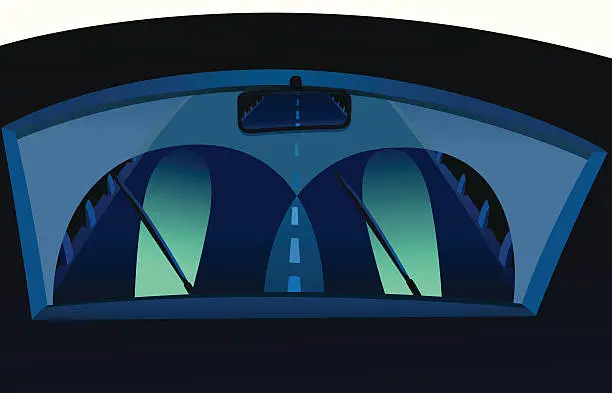 Vector illustration of Night Driver