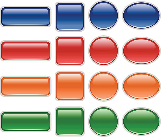 プッシュボタン - 楕円形点のイラスト素材／クリップアート素材／マンガ素材／アイコン素材