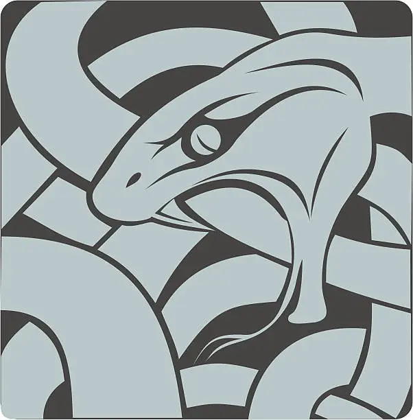 Vector illustration of Snake Ornament