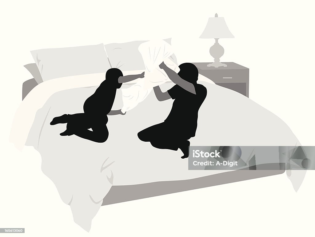 PillowFight - 寝室のロイヤリティフリーベクトルアート