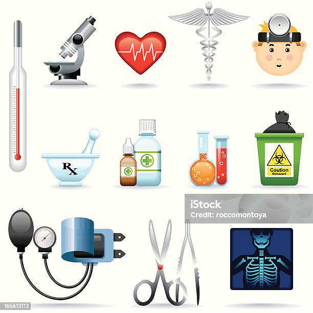 Zestaw Ikon Leków - Stockowe grafiki wektorowe i więcej obrazów Apteczka - Apteczka, Atak serca, Badanie lekarskie
