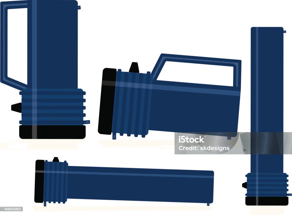 Blue Heavy Duty i regularne lampy w różnych miejscach - Grafika wektorowa royalty-free (Bez ludzi)