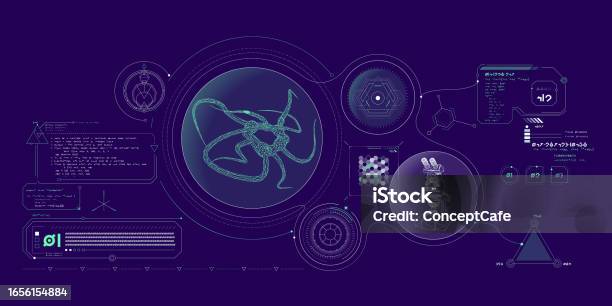 Scientific Research Data Processing Interface Stock Illustration ...