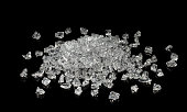 Pile of Faux Uncut Diamonds Isolated on a Black Background