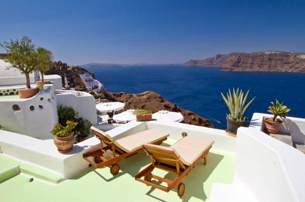 istock Armchairs in a luxurt resort in Greece 165615528