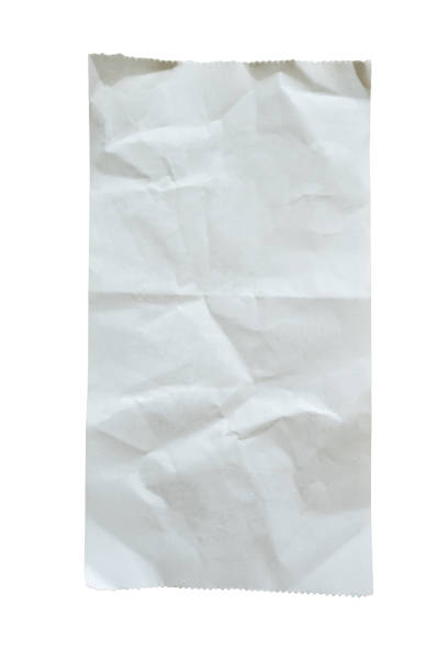 Crumpled receipt paper stock photo