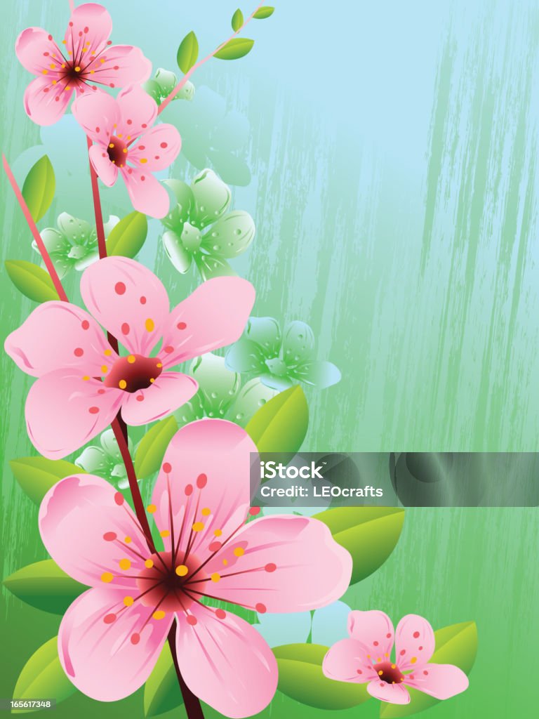 Beau fond de fleurs de printemps - clipart vectoriel de Angle libre de droits