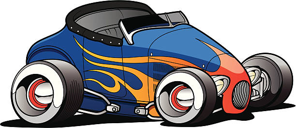 Cartoon Roadster vector art illustration